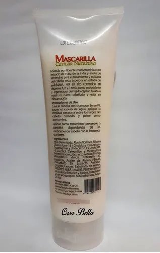 mascarilla capilar con vitaminas