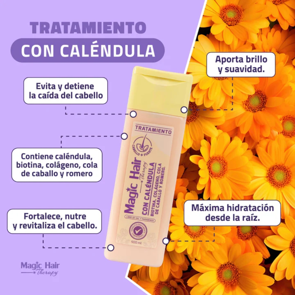 mascarilla capilar de calendula